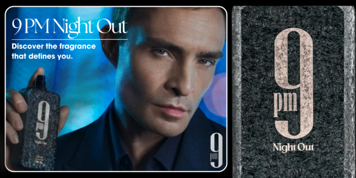 black minimalist perfume product banner