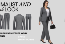Women’s Suits for Work Professional grey black simple bold fashion product promotion landscape banner